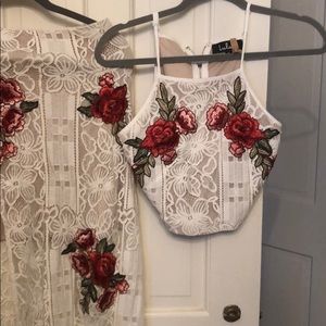 Two piece floral outfit